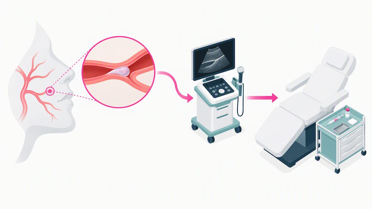 Illustration of urgent filler complication response