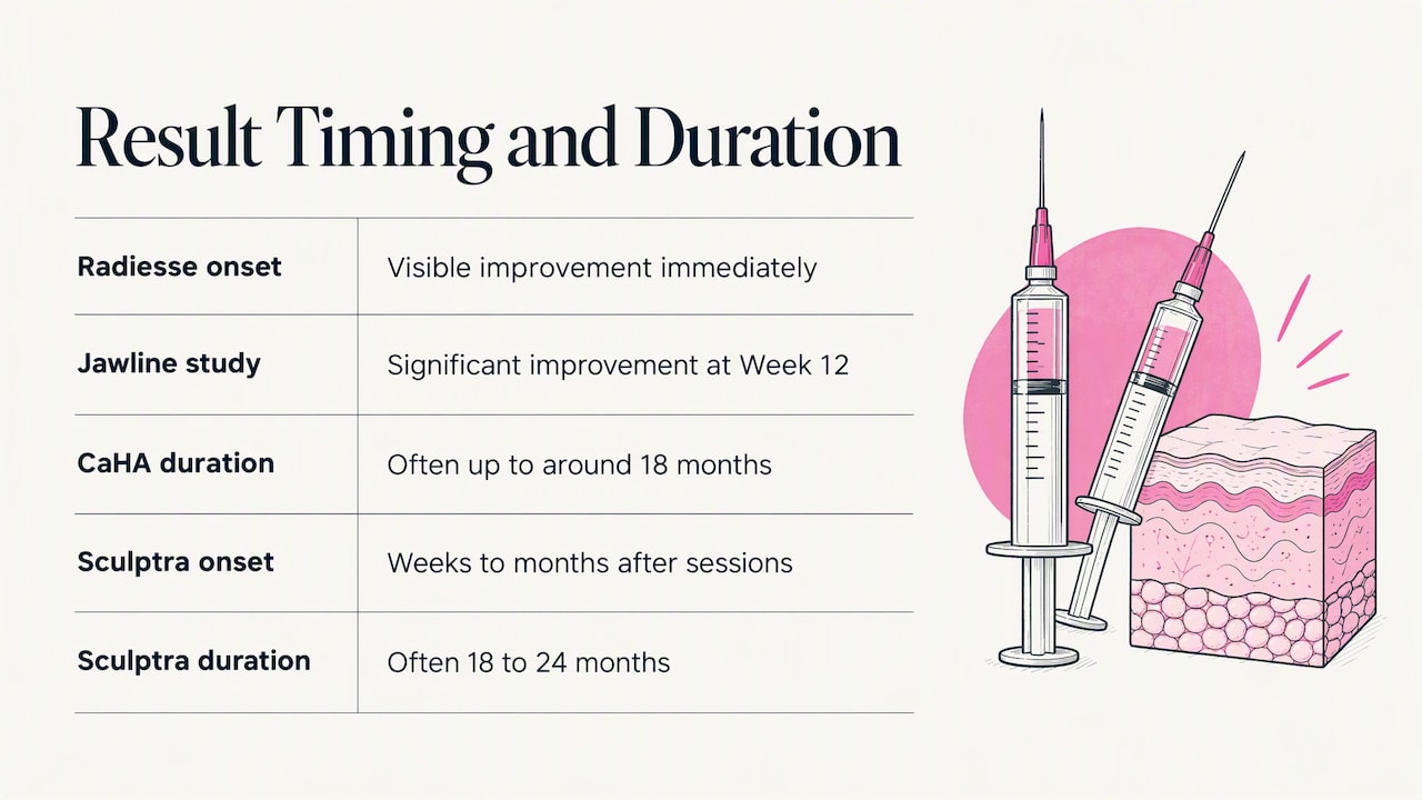 When you'll see results and how long they last — overview diagram