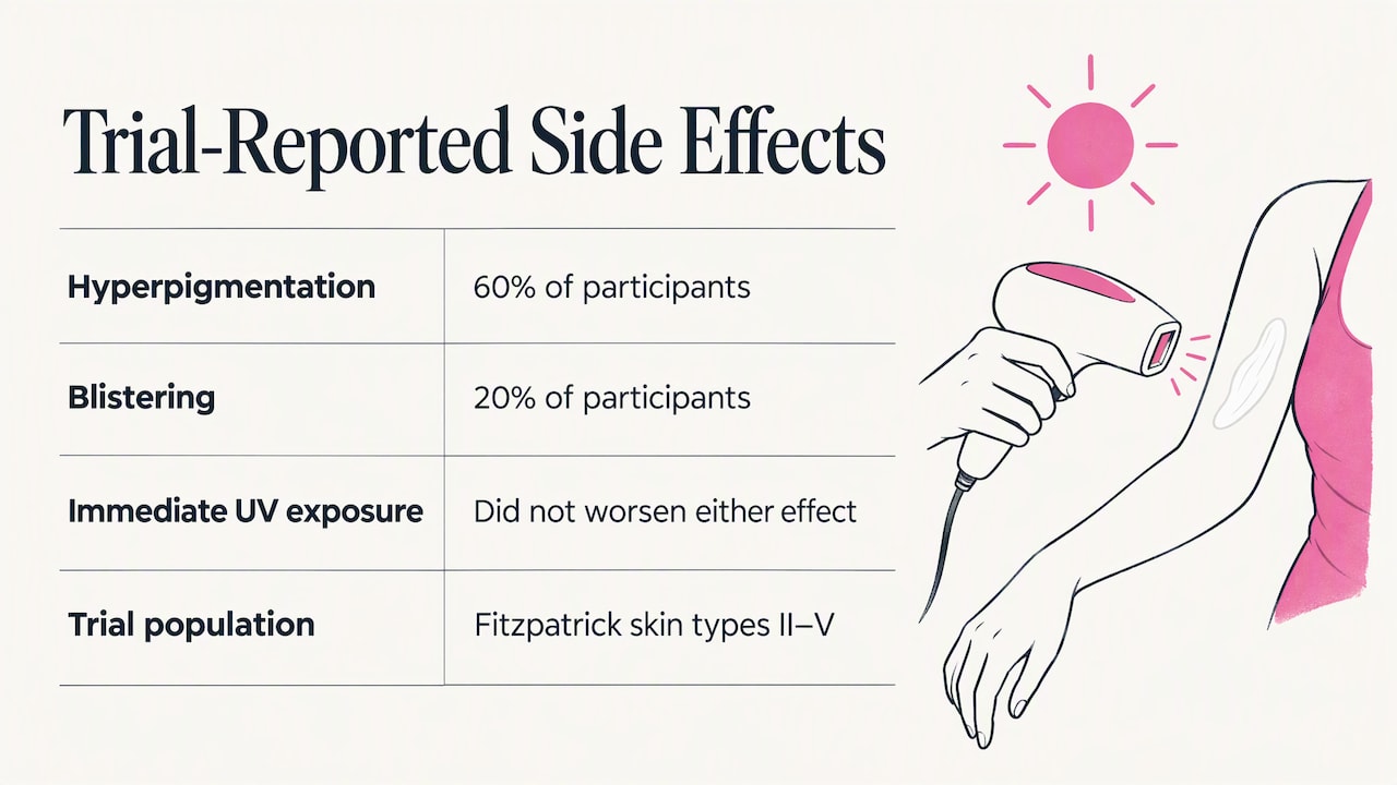 Trial rates for two IPL side effects
